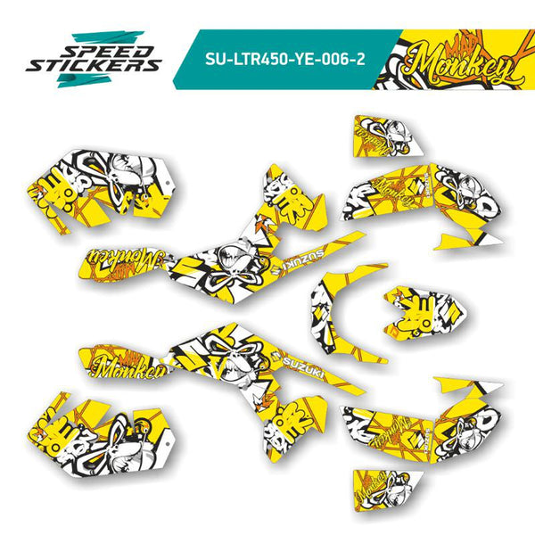 Kit d'autocollants et de décalcomanies pour VTT Suzuki LTR 450 | Kit Kit d'autocollants et de décalcomanies pour VTT Suzuki LTR 450 | Kit