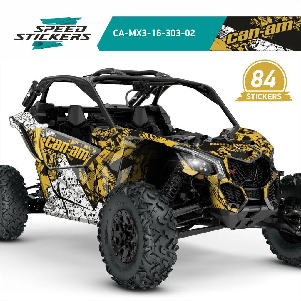 SKULLY design stickers for Can-Am Maverick X3