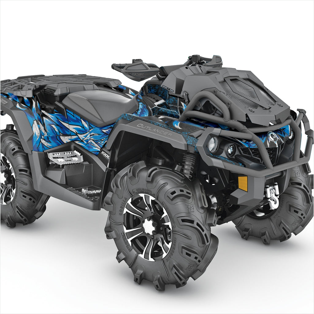 Can AM Outlander XMR graphic decal kit blue