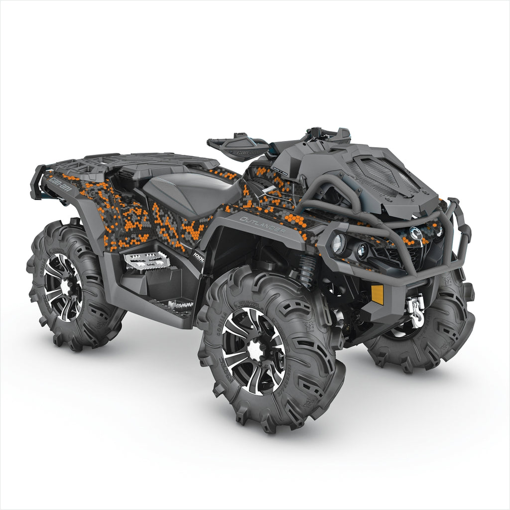 Can AM outlander orange stickers graphics decals
