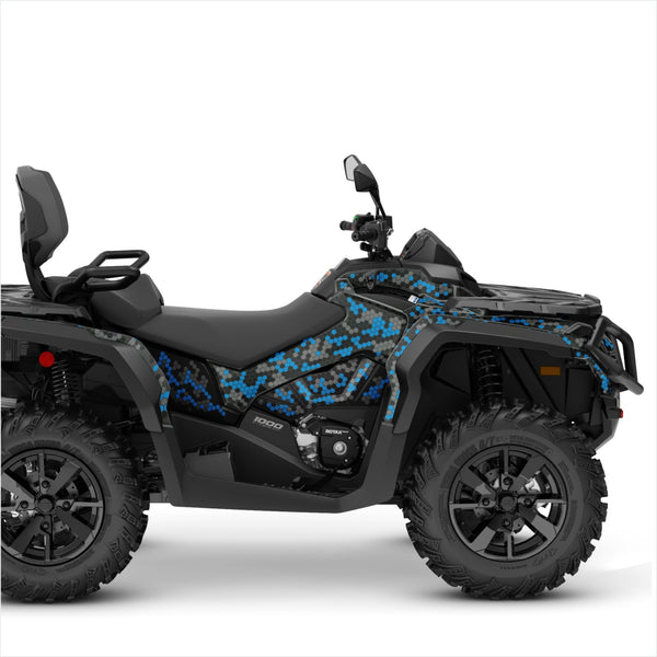 Can AM outlander blue stickers graphics decals