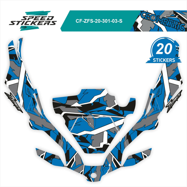 geometric zforce sport graphics kit blue white