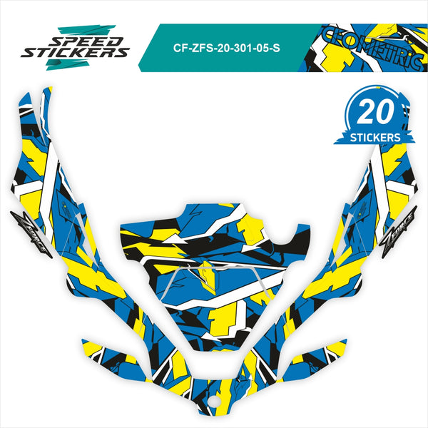 stickers for cfmoto zforce sport yellow black