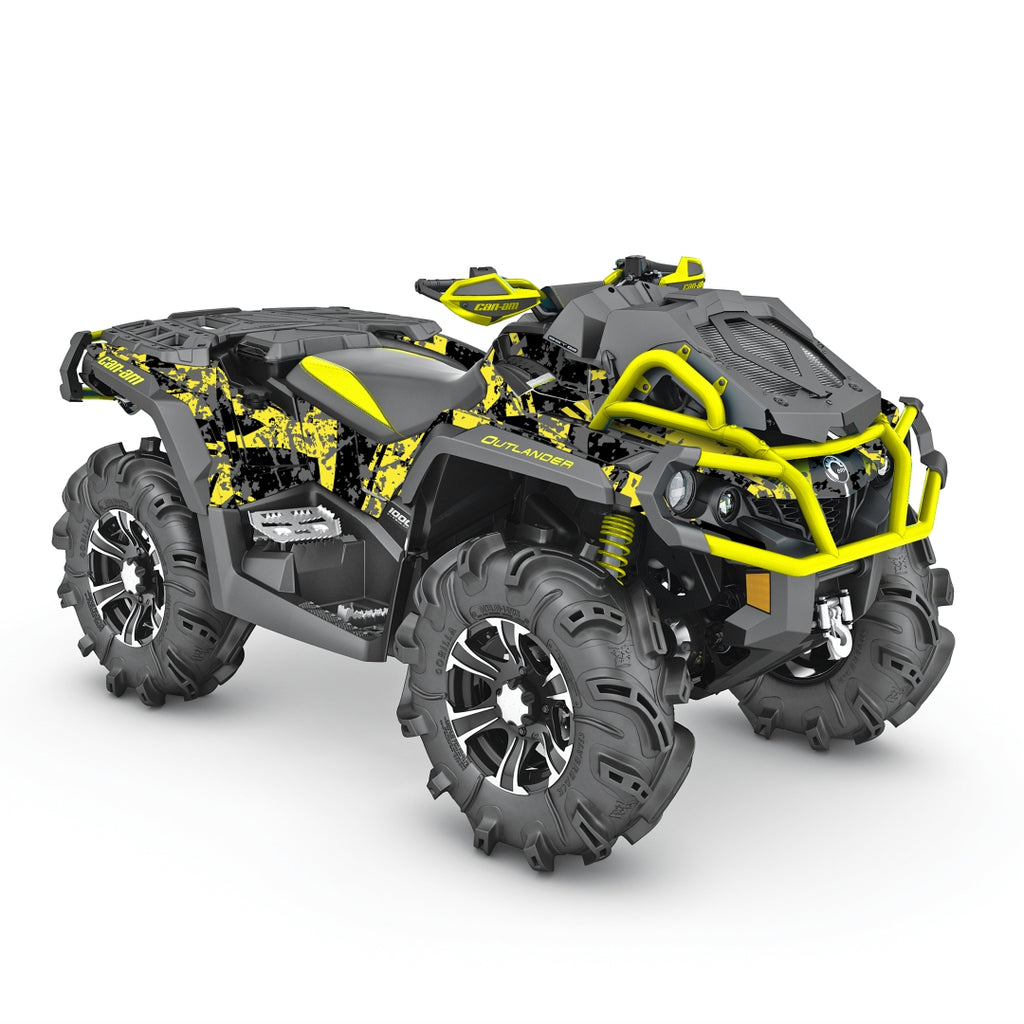 yellow stickers for can am outlander